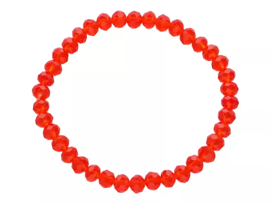 R4F90 BRANSOLETKA KRYSZTAŁKI 6 mm NA GUMCE