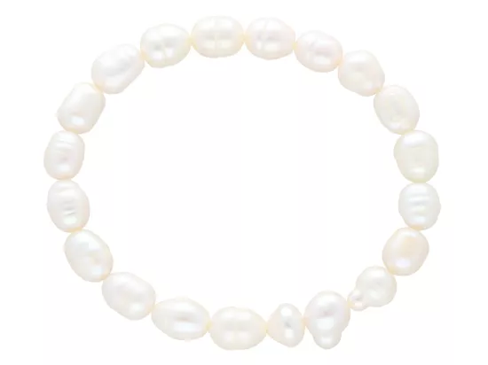 R2R63 BRANSOLETKA PERŁY NATURALNE NA GUMCE