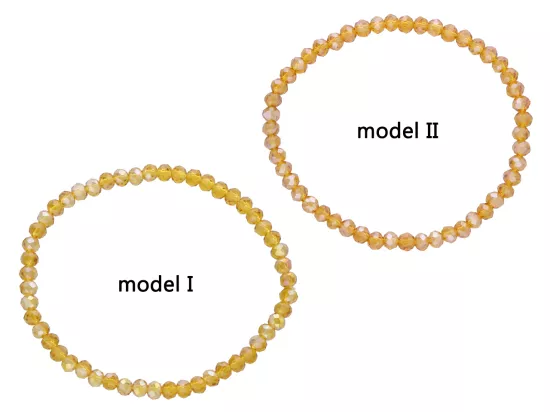 R1S68 BRANSOLETKA KRYSZTAŁKI NA GUMCE 4 mm