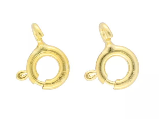 P3J74 ZAPIĘCIE FEDERING 5,5 mm SREBRO 925 POZŁACANE - 2 SZTUKI