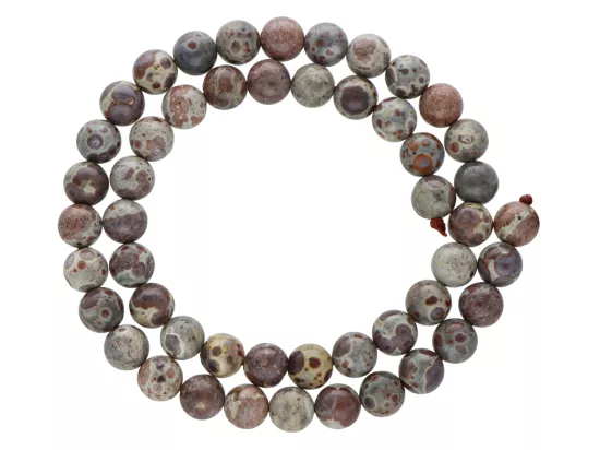 K7O05 JASPIS SZARY KULE 8 mm - 1 SZNUR