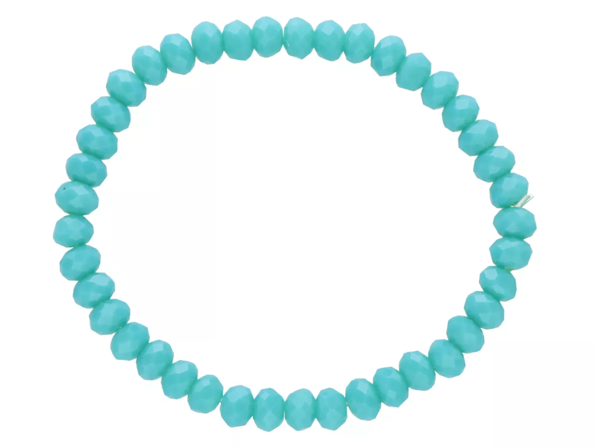 R2B04 BRANSOLETKA KRYSZTAŁKI 6 mm NA GUMCE