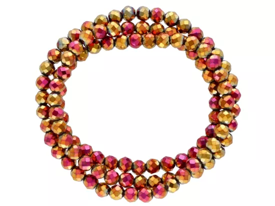 K6Z11 HEMATYT KULE FASETOWANE 4 mm - 1 SZNUR