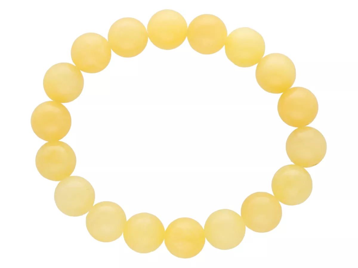 B1W16 BRANSOLETKA NEFRYT BURSZTYNOWY KULE 10,5 mm