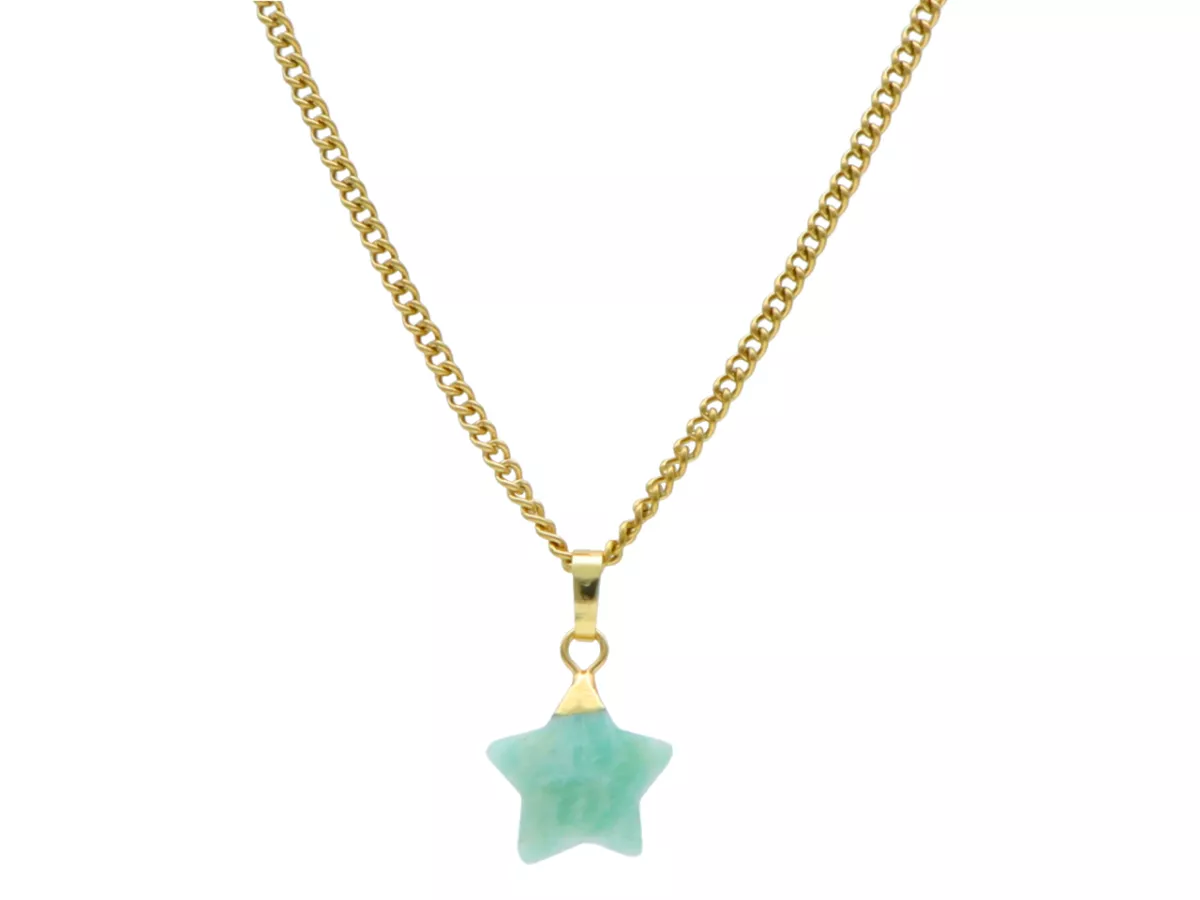 N3I49 NASZYJNIK AMAZONIT I STAL CHIRURGICZNA