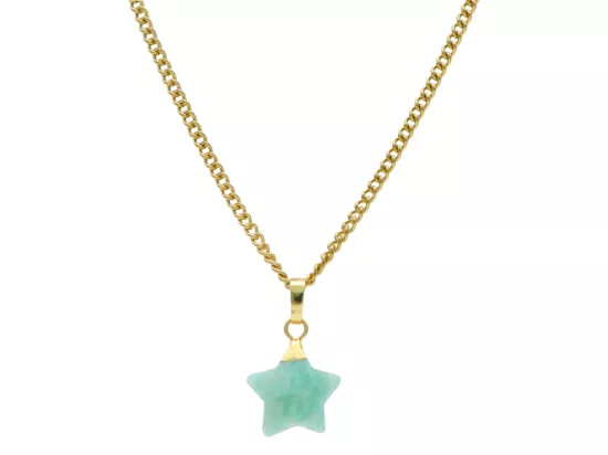 N3I49 NASZYJNIK AMAZONIT I STAL CHIRURGICZNA