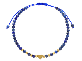 R4S15 BRANSOLETKA SHAMBALLA LAPIS LAZULI I STAL CHIRURGICZNA