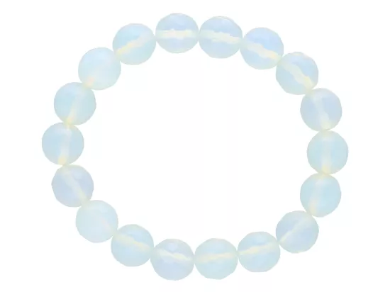 R1W50 BRANSOLETKA OPAL KULE FASETOWANE 10 mm