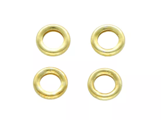 P3I79 KÓŁKA LUTOWANE 5 mm SREBRO 925 POZŁACANE - 4 SZTUKI