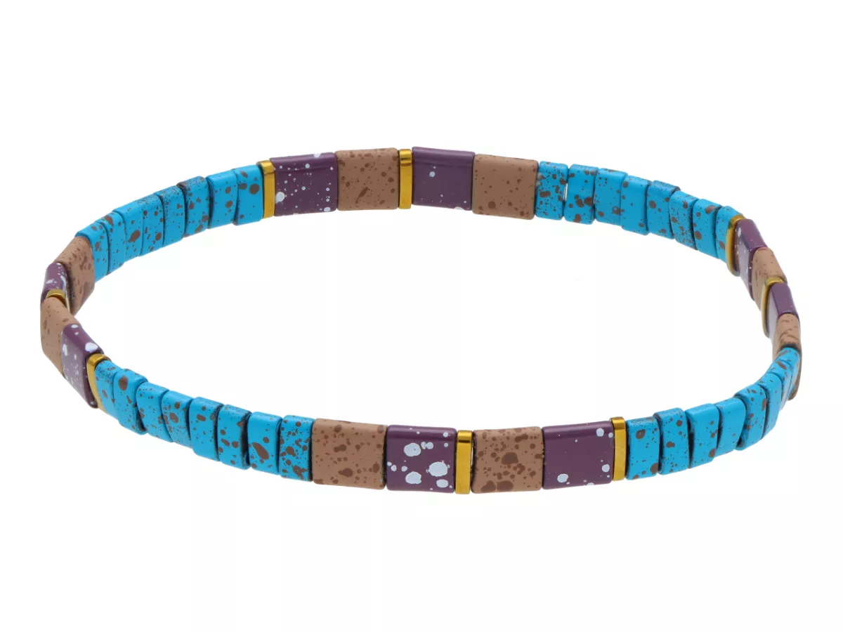 R4O40 BRANSOLETKA KORALIKI MIYUKI I HEMATYT