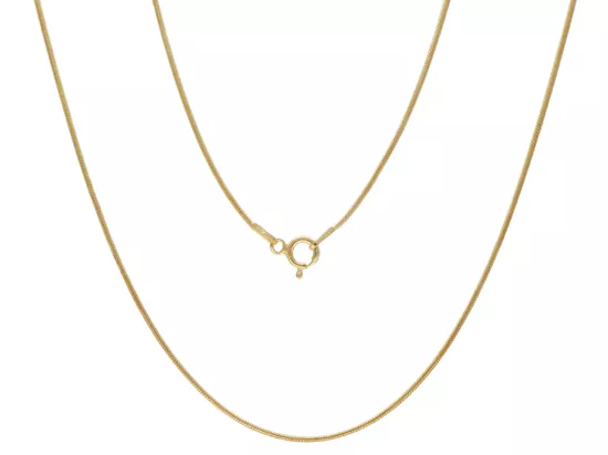 P3H20 ŁAŃCUSZEK LINKA 55 cm SREBRO 925 POZŁACANE