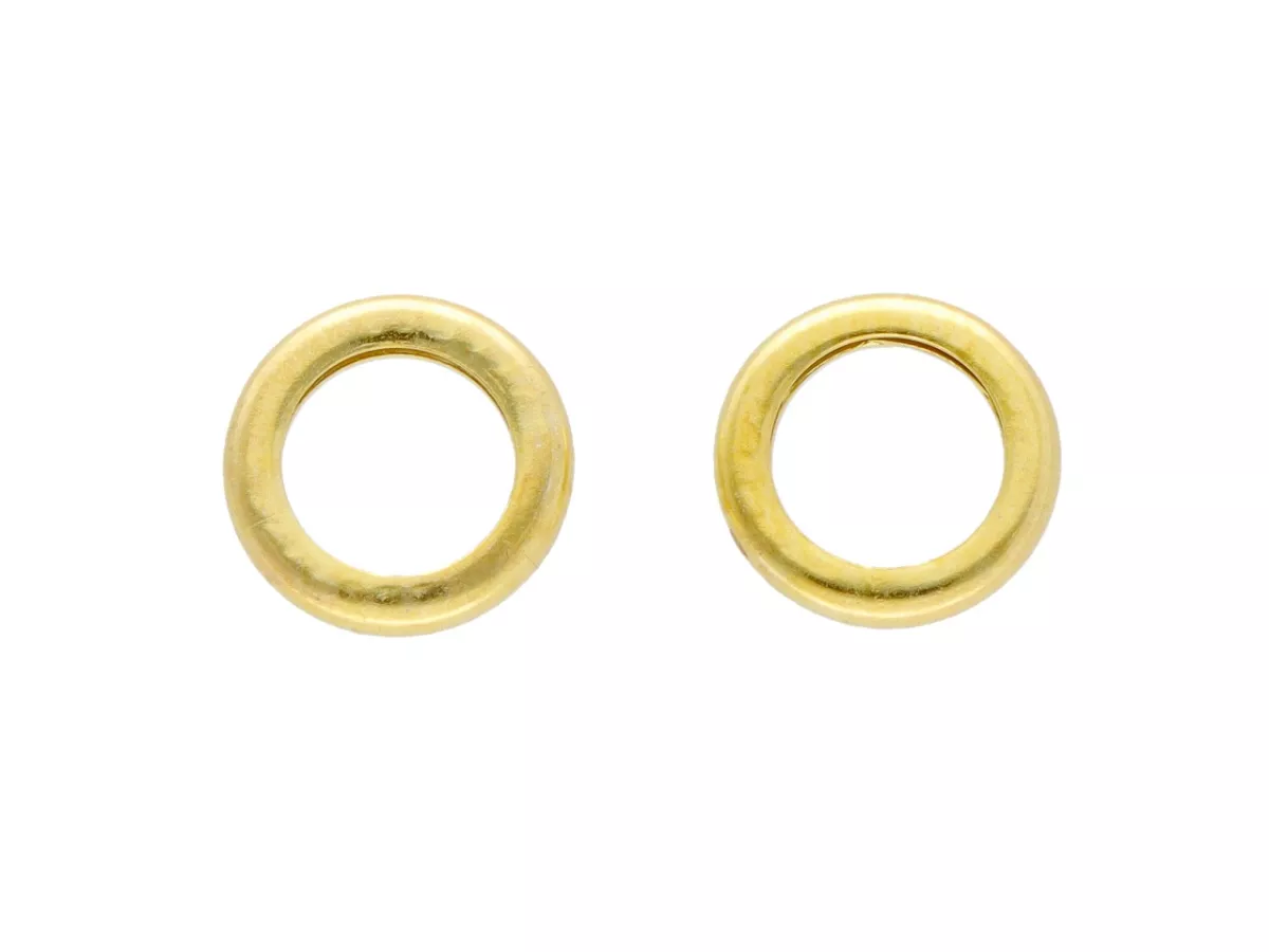 P3K57 KÓŁKA LUTOWANE 7,5 mm SREBRO 925 POZŁACANE - 2 SZTUKI