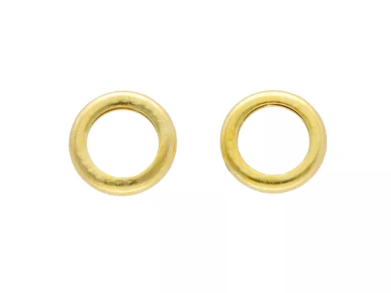 P3K57 KÓŁKA LUTOWANE 7,5 mm SREBRO 925 POZŁACANE - 2 SZTUKI