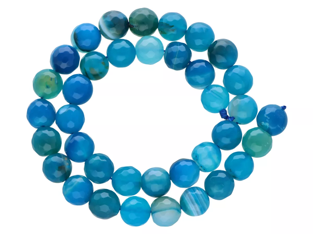 K7G19 AGAT KULE FASETOWANE 10 mm - 1 SZNUR