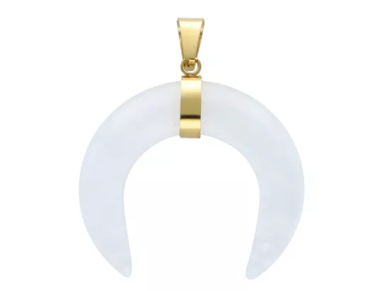 W2E38 WISIOR ZAWIESZKA RÓG OBFITOŚCI KRYSZTAŁ GÓRSKI STAL CHIRUR.