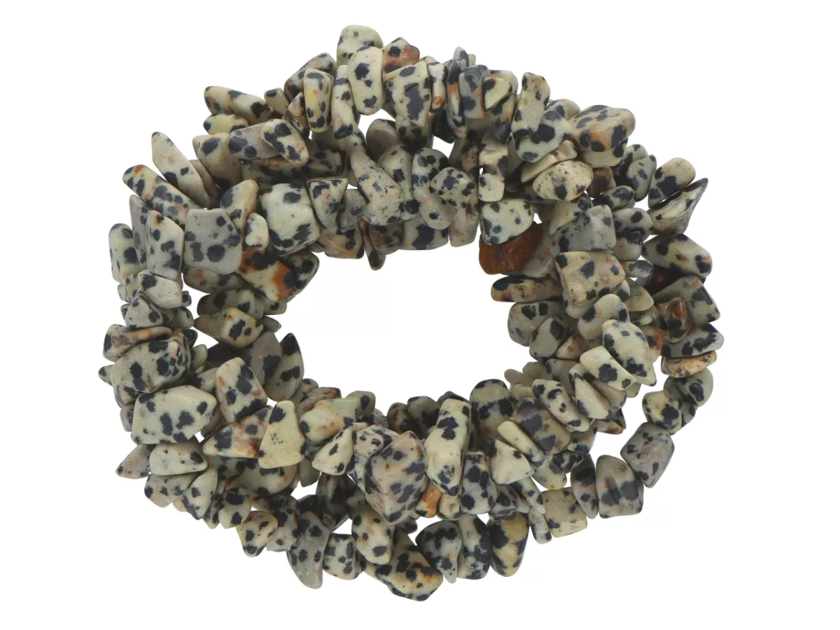 K1D67 JASPIS DALMATYŃSKI SIECZKA - 1 SZNUR