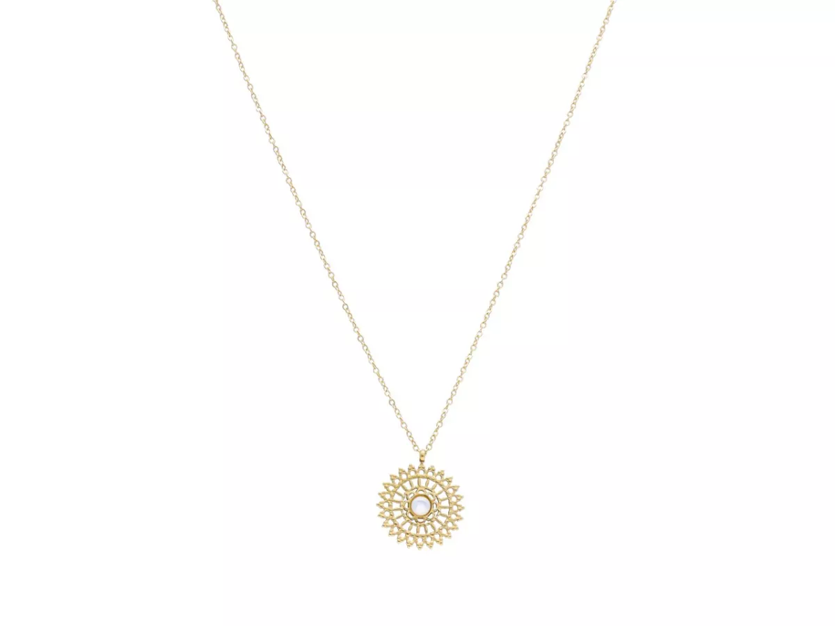 N3M89 NASZYJNIK MASA PERŁOWA I STAL CHIRURGICZNA