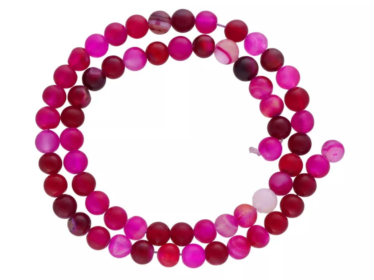 K7G08 AGAT MATOWY KULE 6 mm - 1 SZNUR