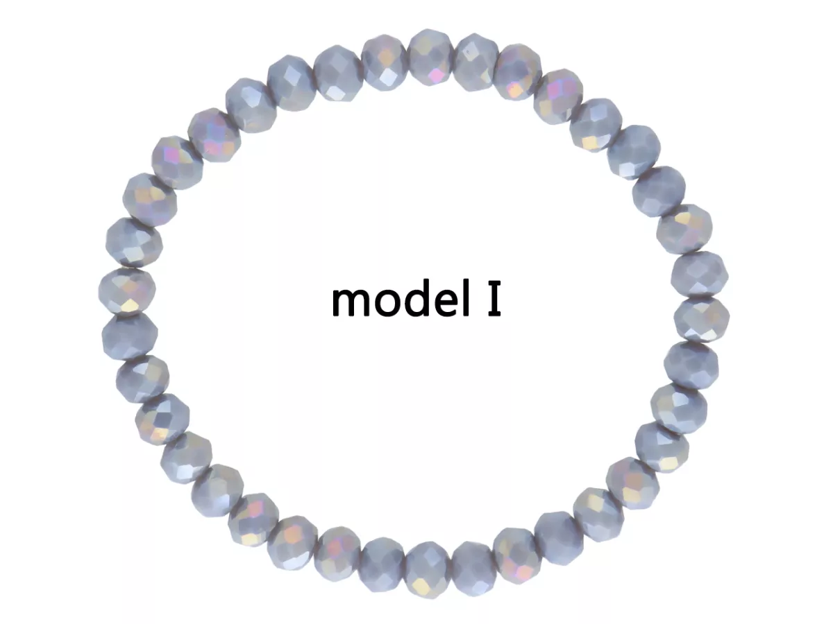 R4G26 BRANSOLETKA KRYSZTAŁKI 6 mm NA GUMCE