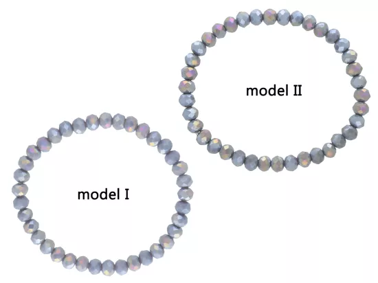 R4G26 BRANSOLETKA KRYSZTAŁKI 6 mm NA GUMCE