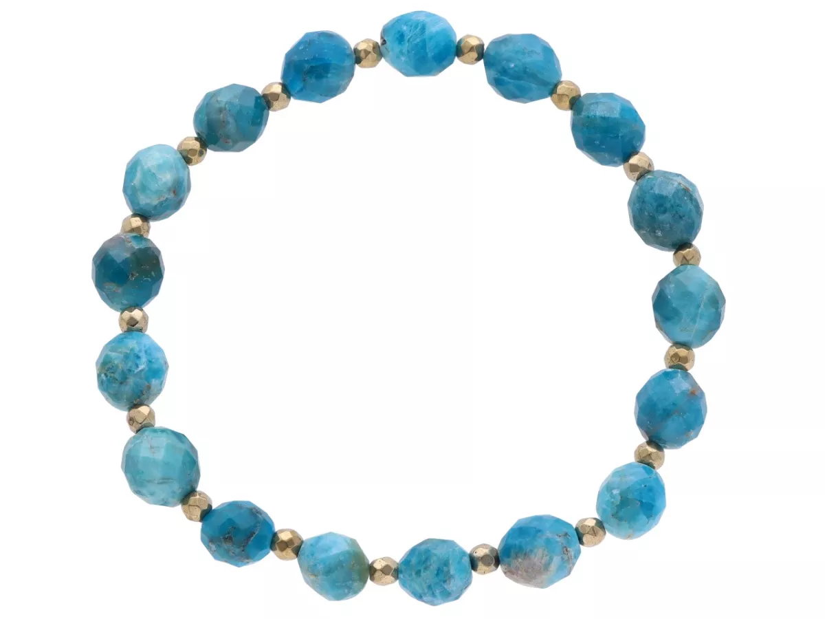 R4U37 BRANSOLETKA APATYT OWAL FASETOWANY 7/8 mm