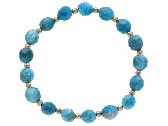 R4U37 BRANSOLETKA APATYT OWAL FASETOWANY 7/8 mm