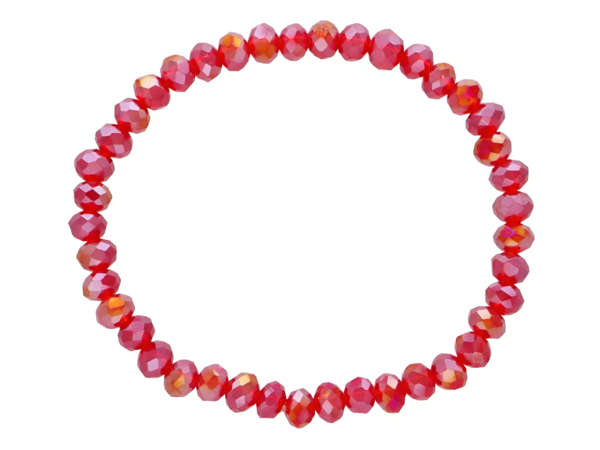 R4G03 BRANSOLETKA KRYSZTAŁKI 6 mm NA GUMCE