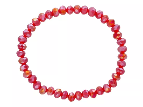 R4G03 BRANSOLETKA KRYSZTAŁKI 6 mm NA GUMCE