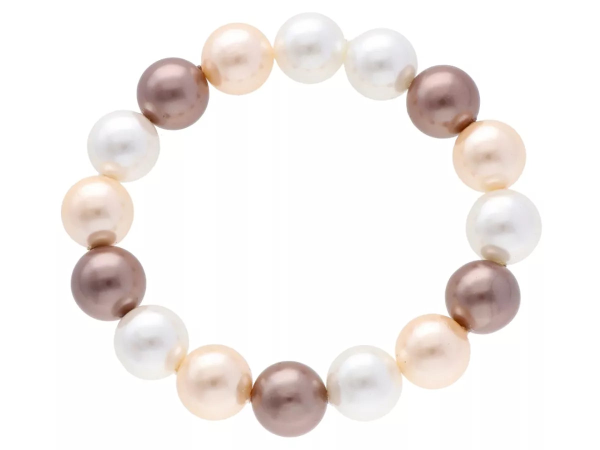 R2W26 BRANSOLETKA PERŁA MAJORKA KULE 12 mm