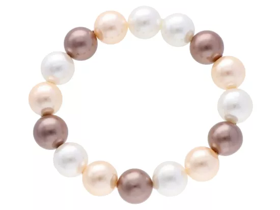 R2W26 BRANSOLETKA PERŁA MAJORKA KULE 12 mm