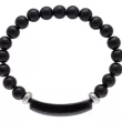 R4T08 BRANSOLETKA CZARNY OBSYDIAN KULE 8 mm