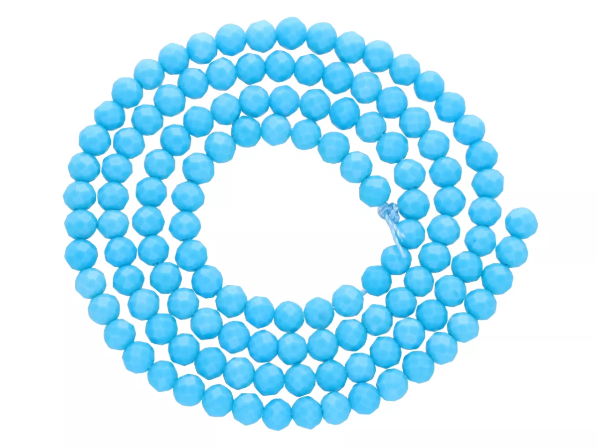 K7C54 TURKUS KULE FASETOWANE 3 mm - 1 SZNUR