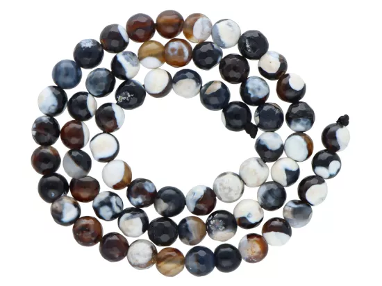 K7G31 AGAT PANDA KULE FASETOWANE 6 mm - 1 SZNUR