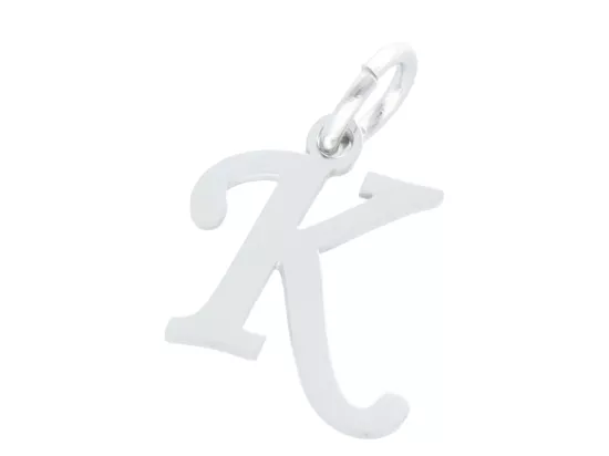 P5T11 ZAWIESZKA OZDOBNA ZE STALI CHIRURGICZNEJ LITERKA "K" - 1 SZTUKA