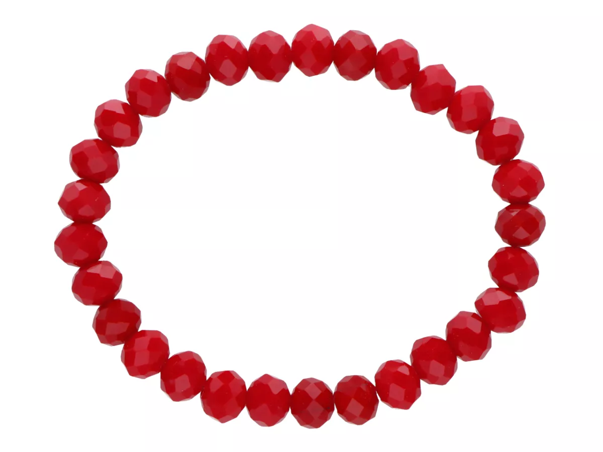 R4D42 BRANSOLETKA KRYSZTAŁKI 8 mm NA GUMCE