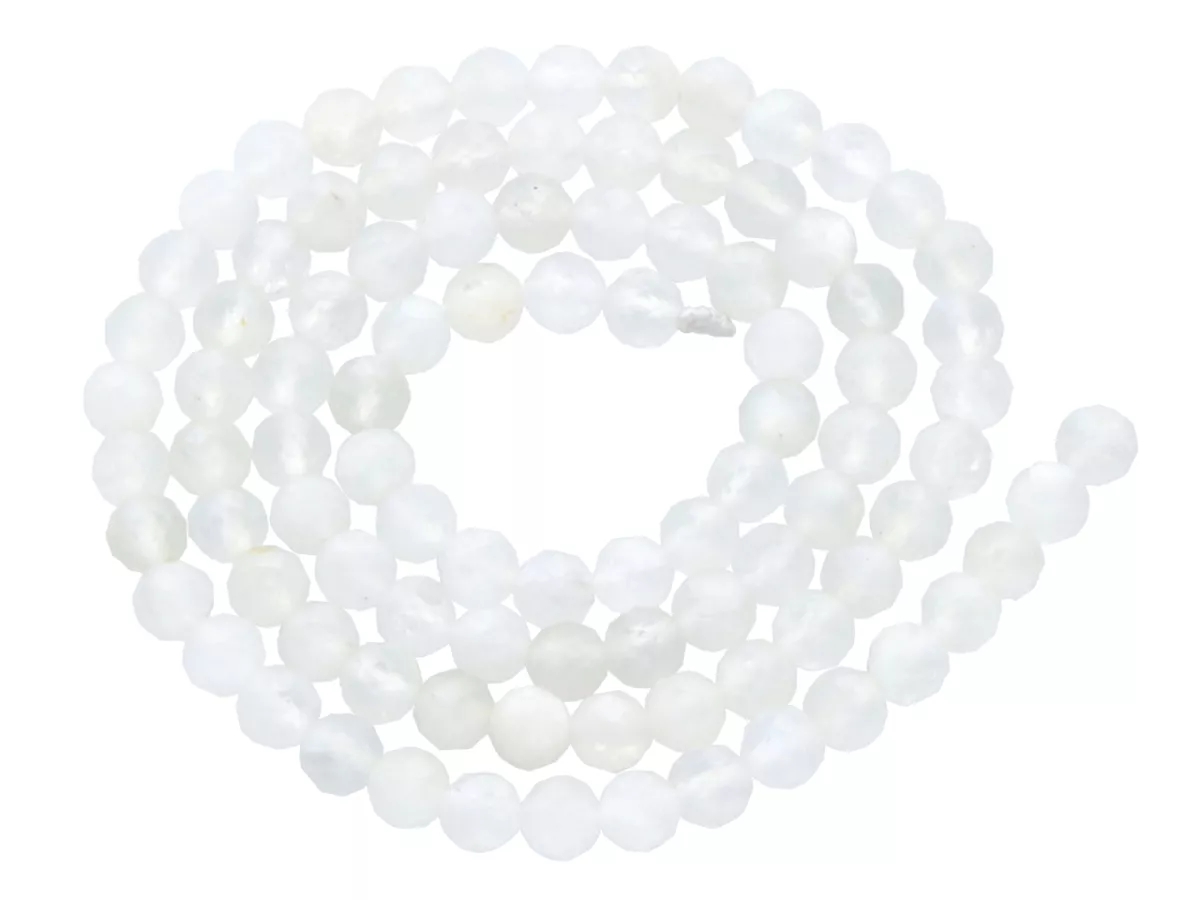 K7E26 KAMIEŃ KSIĘŻYCOWY NIEBIESKI KULE FASETOWANE 4,5 mm - 1 SZNUR