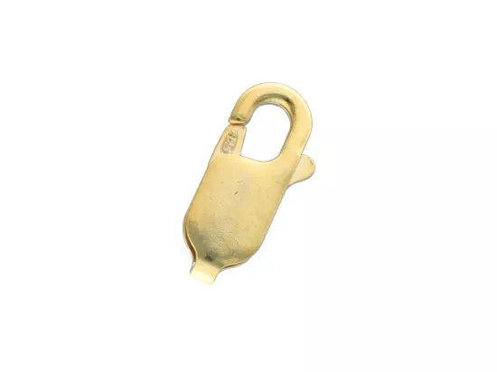 P3H54 ZAPIĘCIE KARABIŃCZYK 11,5 mm SREBRO 925 POZŁACANE -1 SZTUKA