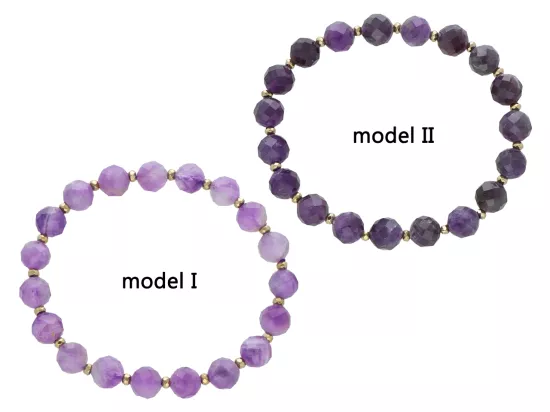 R5B83 BRANSOLETKA AMETYST I HEMATYT