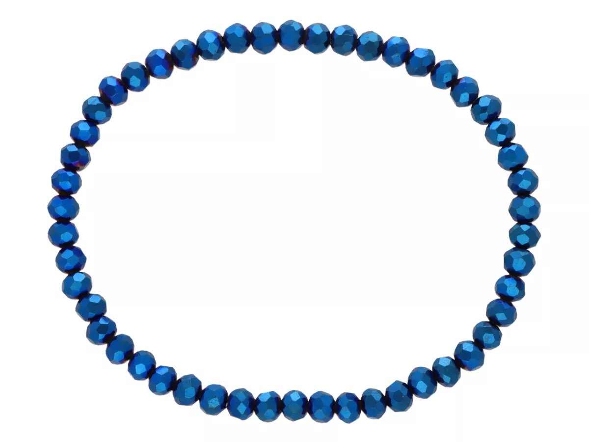 R4C56 BRANSOLETKA KRYSZTAŁKI 4,5 mm NA GUMCE