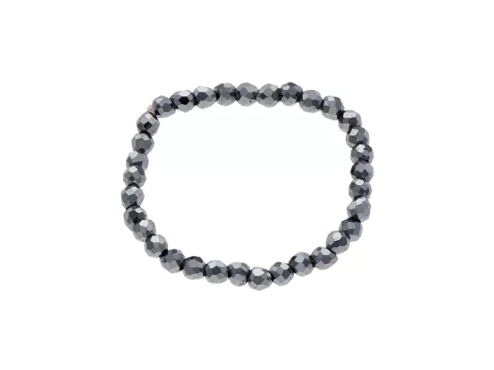 R3B96 PIERŚCIONEK HEMATYT KULE FASETOWANE 2 mm