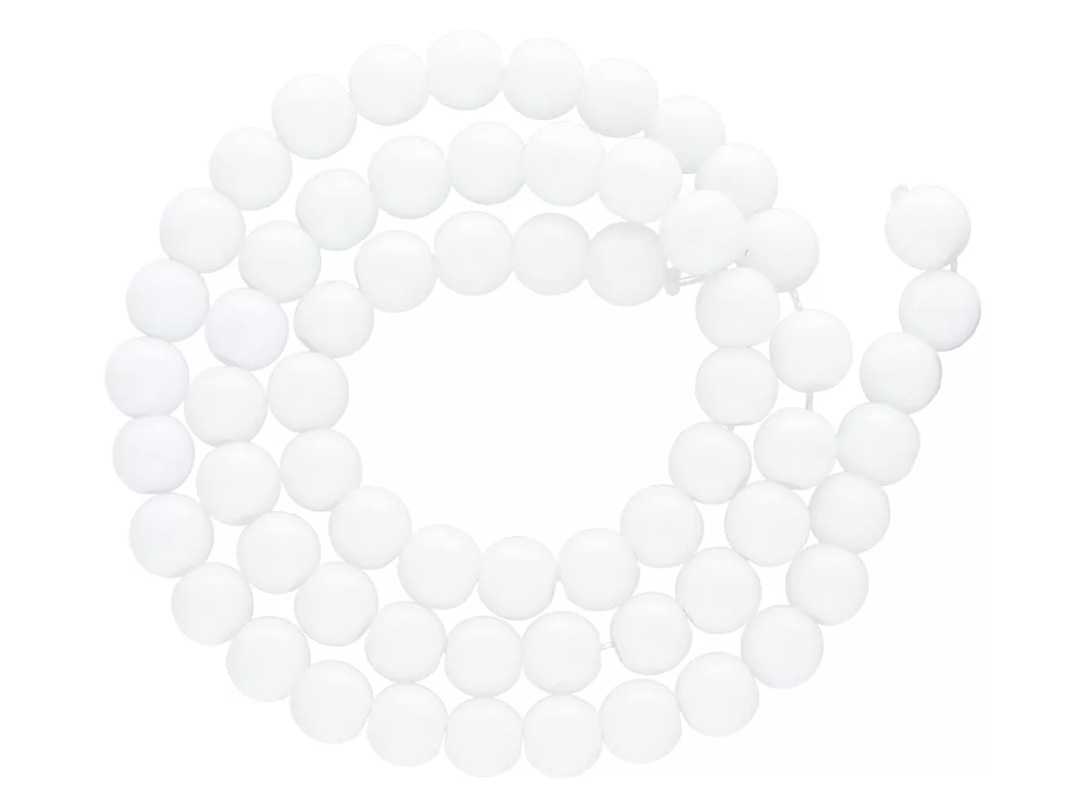 K7L87 AGAT BIAŁY KULE 6,5 mm - 1 SZNUR