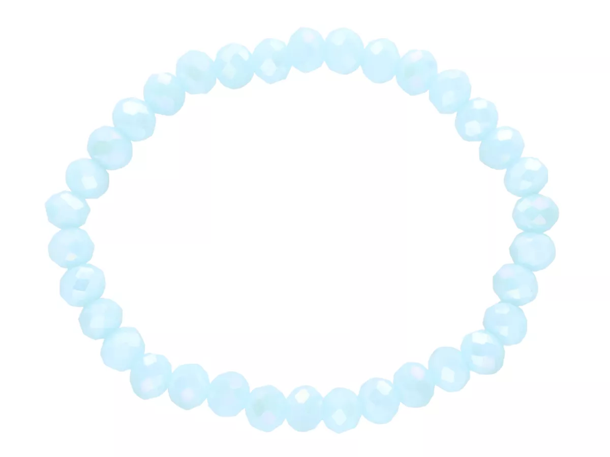 R4C98 BRANSOLETKA KRYSZTAŁKI 6 mm NA GUMCE