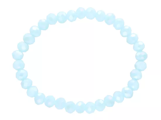 R4C98 BRANSOLETKA KRYSZTAŁKI 6 mm NA GUMCE