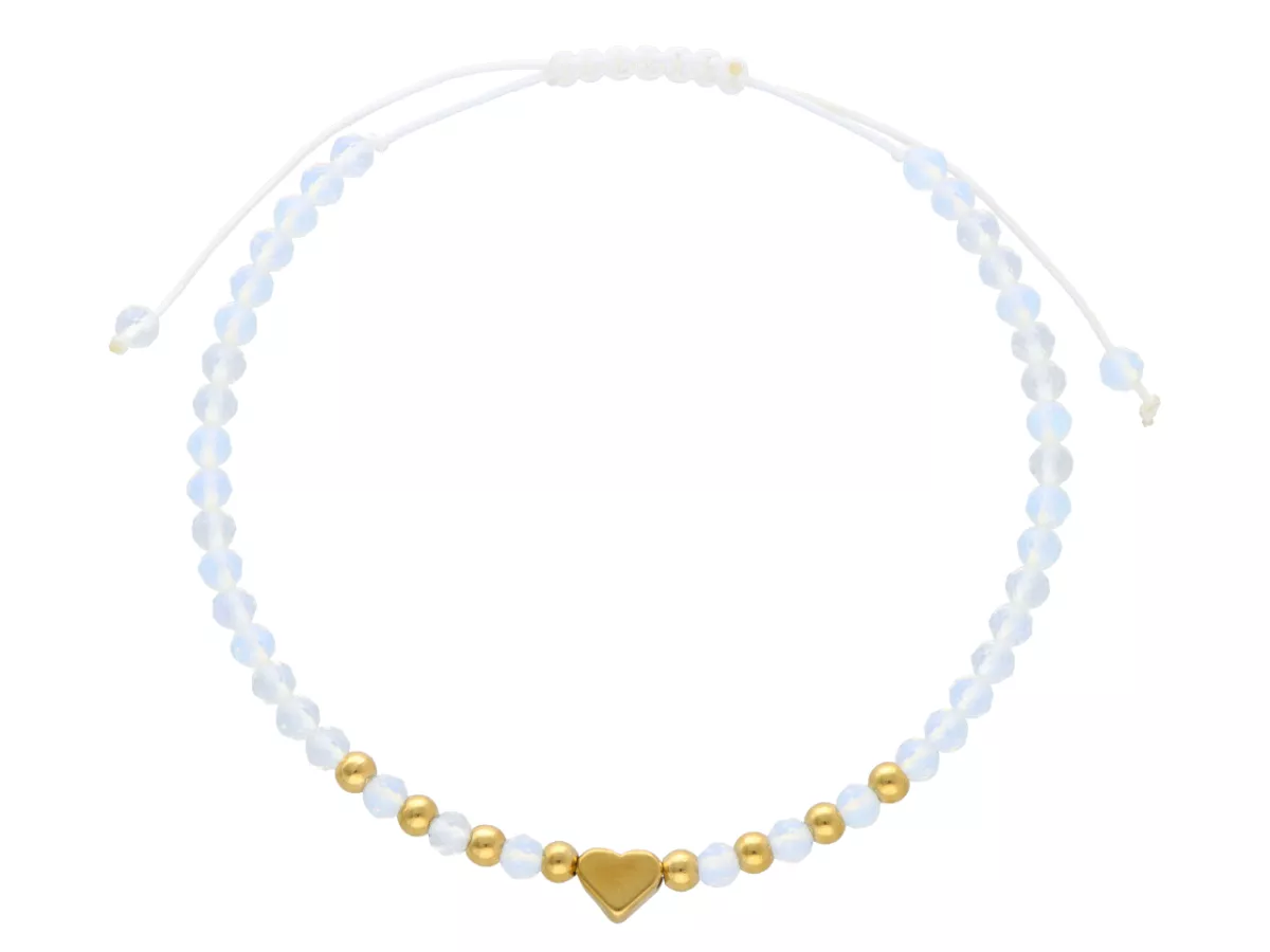 R4S21 BRANSOLETKA SHAMBALLA OPAL I STAL CHIRURGICZNA