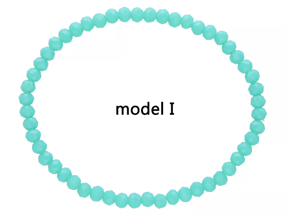 R2I89 BRANSOLETKA KRYSZTAŁKI 4 mm NA GUMCE