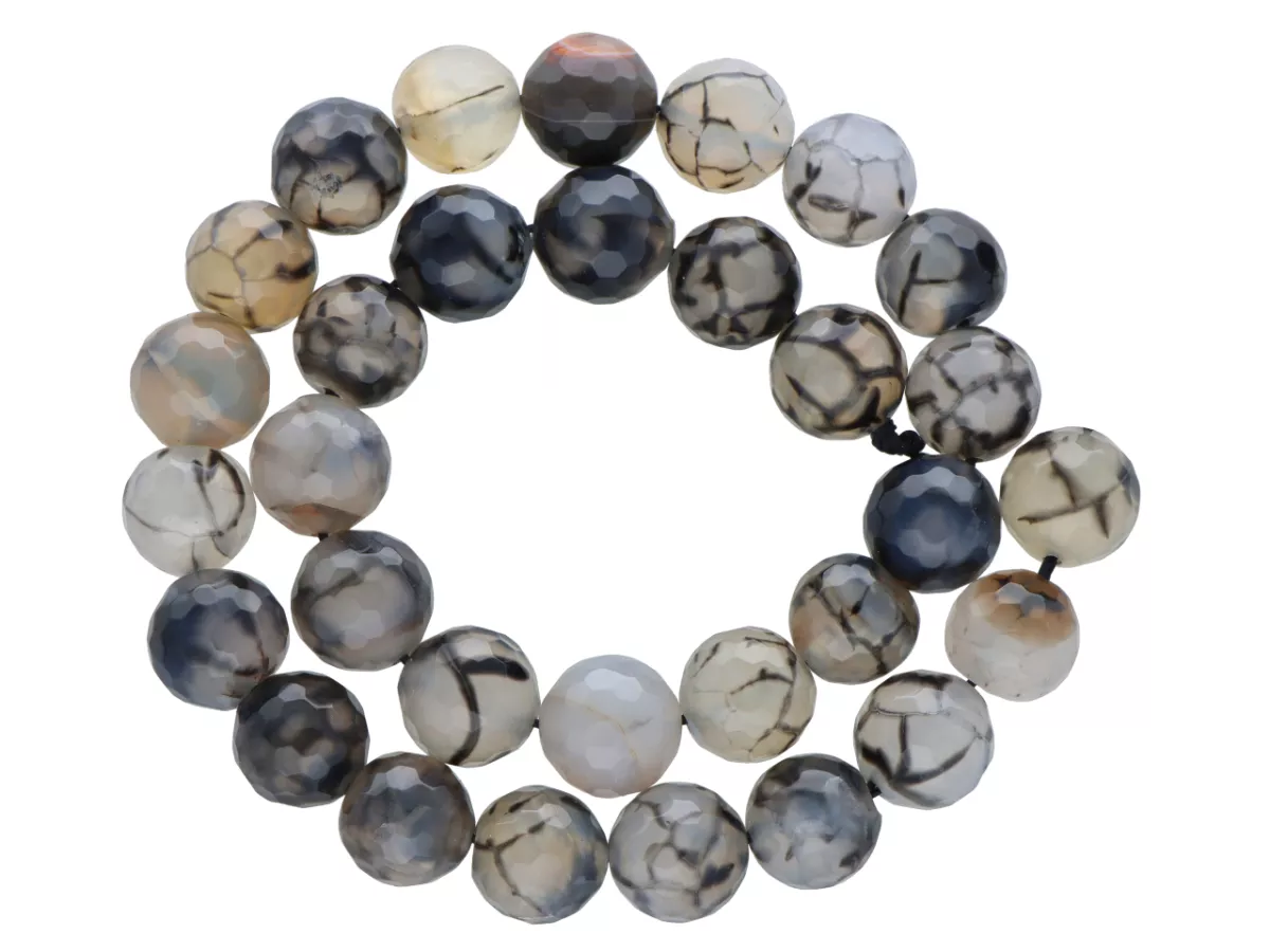 K5O65 AGAT KULE FASETOWANE 12 mm