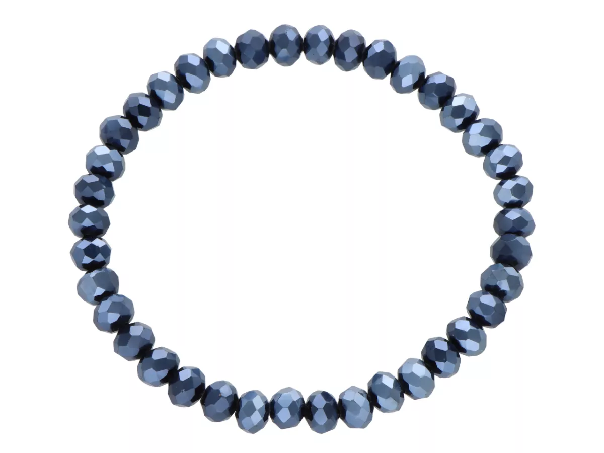 R4F92 BRANSOLETKA KRYSZTAŁKI 6 mm NA GUMCE