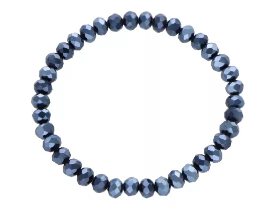 R4F92 BRANSOLETKA KRYSZTAŁKI 6 mm NA GUMCE