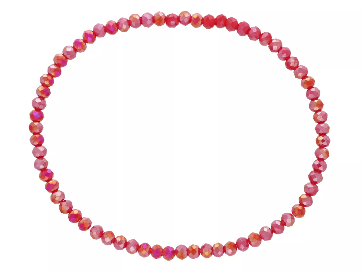 R4C07 BRANSOLETKA KRYSZTAŁKI 3 mm NA GUMCE