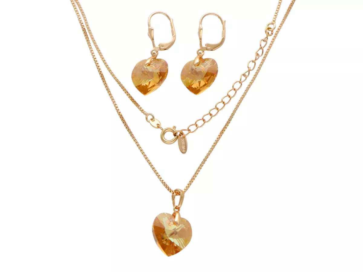 N3F70 KOMPLET BIŻUTERII XUPING - NASZYJNIK I KOLCZYKI